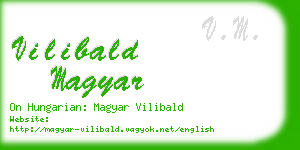 vilibald magyar business card